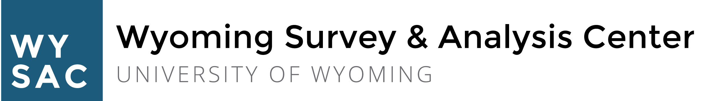 Logo for the Wyoming Survey & Analysis Center at the University of Wyoming